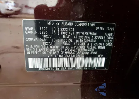 2026 Subaru Forester Limited z USA, uszkodzony, nr VIN 4S4SLDR66T3007435